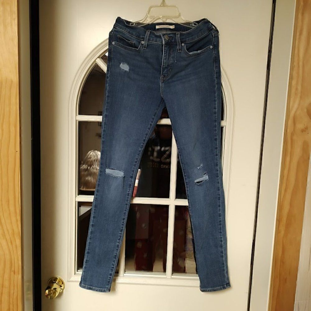 New Levi Strauss & Co 311 Distressed Shaping Skinny Stretch Jeans Size Womens 26